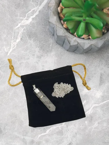 Vista 4 de Wholesalegemshop GEMSCITE - Collar con colgante de cristal curativo, protección de energía negativa, limpiador natural para el estrés, piedra