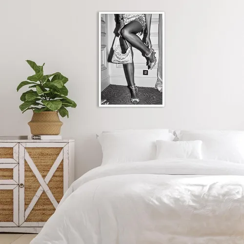 Vista 2 de KFDJIG Póster femenino de moda vintage, fotografía feminista en blanco y negro, arte de pared, retro, hermoso, elegante, mujer, impresiones