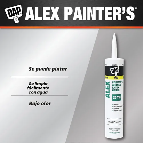Vista 3 de DAP Alex Painter's - Calafateo de látex acrílico, blanco, 10.1 onzas, paquete de 30 (7079818609)