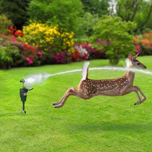 Vista 5 de Hoont Repelente de animales Cobra Pistola de agua activada por movimiento solar para exteriores con potente chorro para patio, césped y jardín
