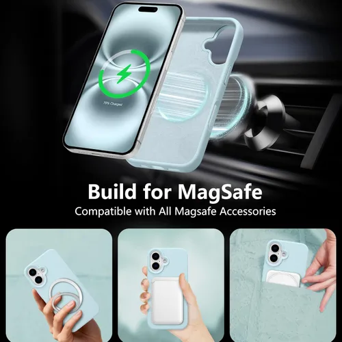 Vista 273 de Funda magnética de silicona para iPhone 13 Pro, color blanco antiguo [Compatible con Magsafe] [Forro de microfibra suave antiarañazos], funda
