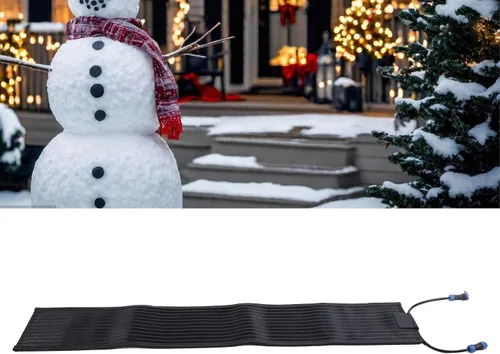Vista 3 de TOPINCN Snow Melting Mat Heated Snow Melting Mat 180W Electric Snow Melting Mat Heated Outdoor Doormat for Winter Entrances Steps Road (US Plug 120V)