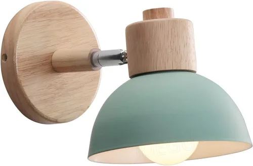 Vista 19 de Adjustable Scandinavian Wall Lamp E27 Lighting Fixture Retro Industrial Style for Bedroom Living Room Hallway(Amarillo,1 Pieza)