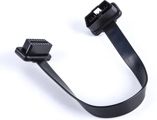 Vista 6 de Cable de diagnóstico de extensión de cinta OBD 2 OBD ii de perfil bajo macho a hembra 16 pines completamente conectado para lector de código