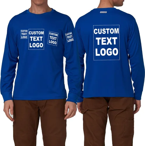Vista 25 de A-SAFETY Playera de manga larga de seguridad de alta visibilidad, personalizable con logotipo (XS-6XL)
