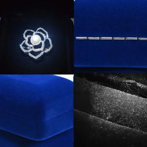 Vista 4 de GBYAN Velvet Ring Box with LED Light Jewelry Display Gift Box for Proposal,Engagement, Wedding