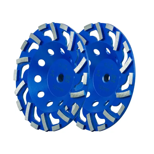 Vista 10 de SALI Muelas abrasivas de hormigón de 7 pulgadas 28 segmentos de diamante Turbo 5/8-11 Arbor Diamond Muela abrasiva apta para pintura, epoxi