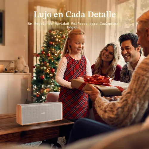 Vista 9 de DOSS Altavoz SoundBox Ultra Bluetooth, audio de 2.1 canales, graves Dorado