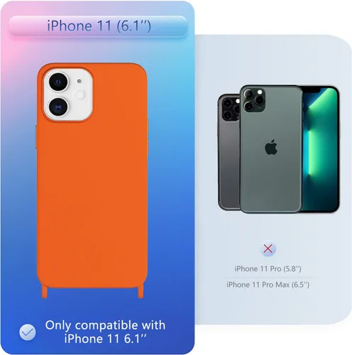 Vista 370 de Funda compatible con iPhone 8 Plus, iPhone 7 Plus/6 Plus/6S Plus con cordón, funda cruzada para iPhone con correa ajustable de silicona para iPhone