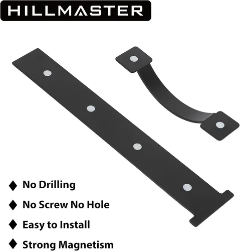Vista 4 de HILLMASTER Accesorios decorativos magnéticos para puerta de garaje, 6 piezas de imanes rectangulares para puerta de garaje, acentos para puerta