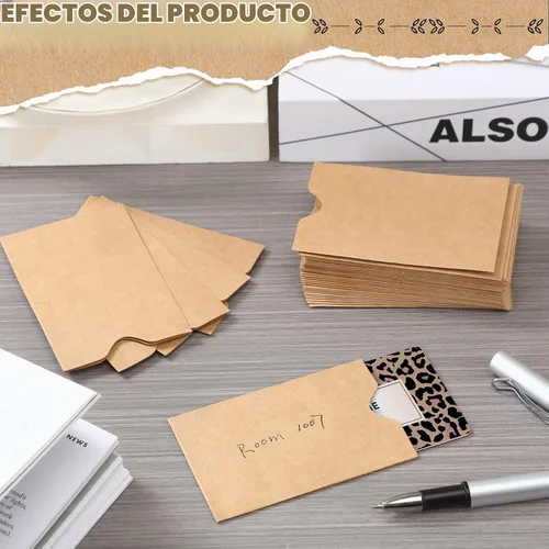 Vista 4 de Teling Paquete de 500 fundas para tarjetas de regalo de 2.4 x 3.5 sobres