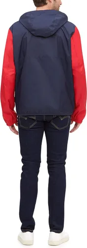 Vista 2 de Tommy Hilfiger - Chaqueta impermeable con capucha para hombre, ligera, para lluvia