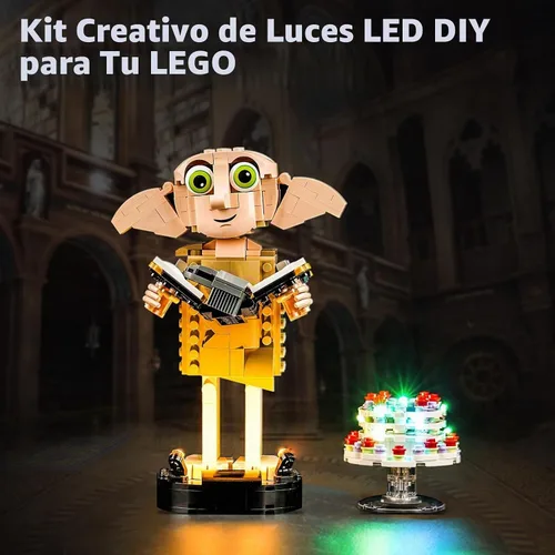 Vista 6 de VONADO Kit de luces LED compatible con Dobby the House-Elf 76421, accesorios de iluminación creativa compatibles con el juego de construcción 76421