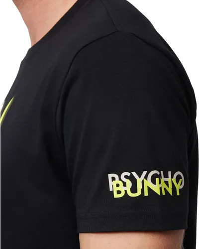 Vista 3 de Psycho Bunny Pattison Graphic Tee Negro MD (US Hombre 5), Negro