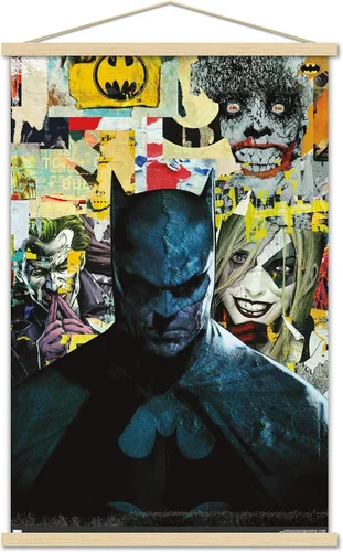 Vista 16 de Trends International DC Comics Batman - Póster de pared con imágenes, 22.4 pulgadas de largo x 14.7 pulgadas, versión enmarcada de madera de granero