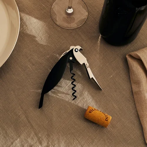 Vista 5 de Alessi AAM32 B Parrot - Sacacorchos Sommelier Design, aluminio fundido y PC, negro