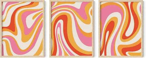 Vista 84 de HAUS AND HUES - Arte de póster Bauhaus - Juego de 3 arte de pared abstracto moderno, pósteres vintage e impresiones, arte de pared azul y amarillo