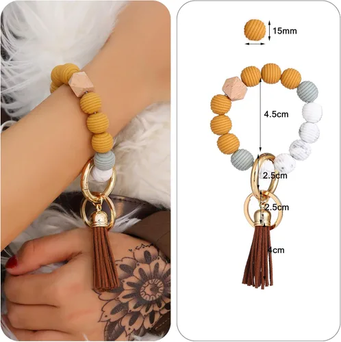 Vista 2 de Pulsera de llavero para mujer, sin BPA