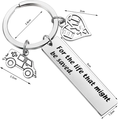 Vista 2 de Picalela EMT Gift EMT Llavero EMT Regalo de Graduación de Emergencia Médica Técnico Regalo Paramédico Regalo Ambulancia Joyería Para La Vida Que