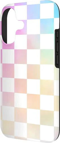 Vista 2 de Pastel Rainbow Checkerboard Checker Checked Pattern Case for iPhone 17