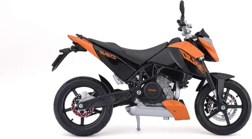 Vista 8 de Maisto KTM 690 Duke Orange and Black 1/12 Diecast Motorcycle