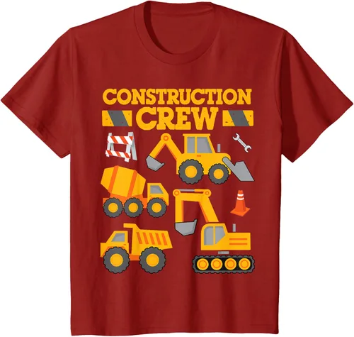 Vista 69 de Construction Crew Worker Excavator - Camiseta para niños y niñas Negro