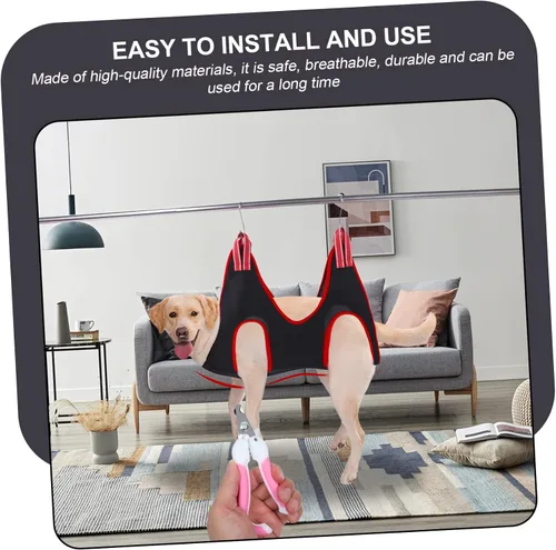 Vista 3 de 1 juego de hamaca miniatura para recortar uñas para perros y gatos, bolsa de aseo transpirable, ligera, duradera, herramienta de corte de uñas