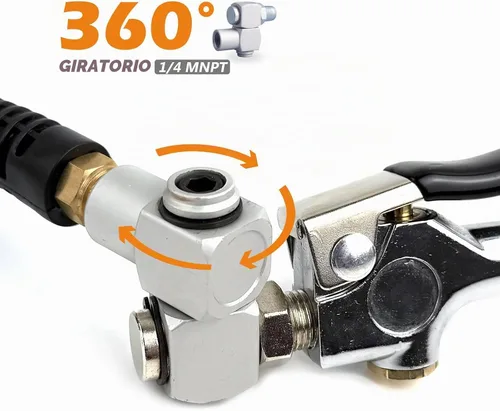 Vista 5 de Kit de accesorios para compresor de aire de 22 piezas con manguera