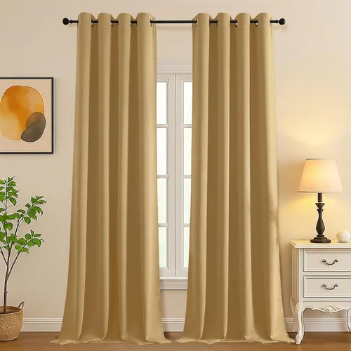 Vista 33 de Simplebrand Juego de 2 paneles de cenefa aguamarina para ventana de cocina de 14 pulgadas de largo, cortinas de oscurecimiento de habitación