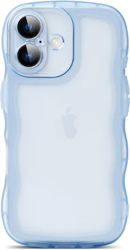 Vista 124 de SKYLMW Funda compatible con iPhone 12 Pro, diseño de ondas rizadas kawaii, borde chapado de lujo, elegante parte trasera transparente brillante, TPU