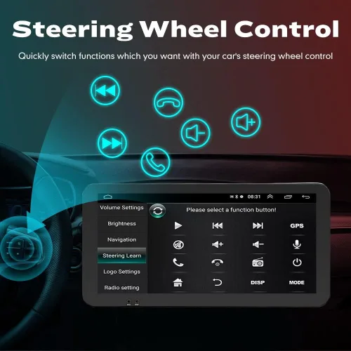 Vista 7 de Coche CarPlay Android Navegación Automática Estéreo GPS Radio Reverse Cámara Pantalla 10.33 "QLED Pantalla Táctil Headunit Tablet Pad Media Player