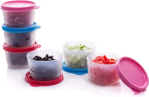 Vista 11 de SIGNORA WARE Recipientes para condimentos con tapas, paquete de 6 unidades de 1.3 onzas. Aderezo para ensalada pequeños recipientes