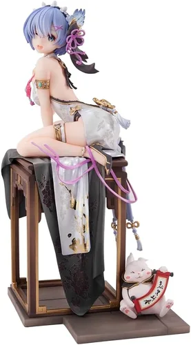Vista 10 de LUNK Figura Emilia Figura de acción de anime Exquisita estatua de PVC, modelo coleccionable de escritorio, adornos de escritorio, regalo