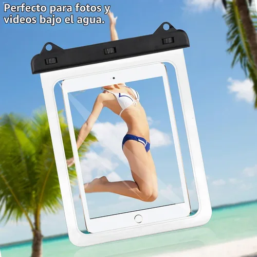 Vista 7 de AICase Universal iPad impermeable, bolsa seca para iPad Pro 10.5, nuevo iPad 9.7 2017/2018, iPad Pro 9.7, iPad Air/Air 2, tabletas de hasta 11.5 5