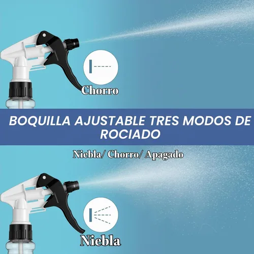 Vista 3 de Eccliy 20 botellas de spray de 16 oz, cilindro transparente, cabezal de Cabezal de pulverización blanco y negro