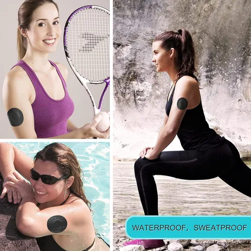 Vista 5 de Cubiertas de sensor para Freestyle Libre, 30 parches adhesivos para sensor impermeables y a prueba de sudor, cinta de sobreparche para sensor CGM