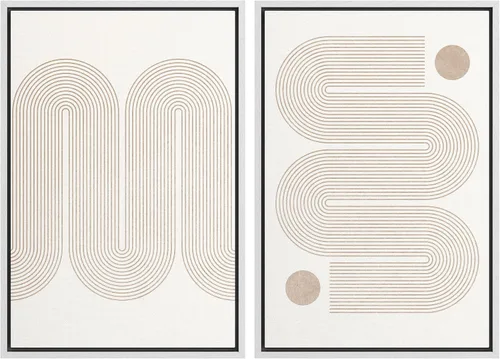 Vista 63 de MUDECOR Lienzo enmarcado para pared, bosque brumoso, reflejos, paisaje tranquilo, ilustraciones modernas, arte decorativo, bohemio, tranquilo/zen