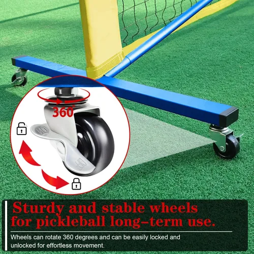 Vista 2 de Pickleball Net for Driveway - Portable Pickleball Set with Net and Paddles Set of 4, Court Marking Kit, Outdoor Pickleballs, Carry Bag, Steady Metal