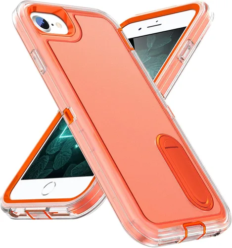 Vista 11 de IDweel Funda para iPhone SE 2020, para iPhone 2022, para iPhone 8/7/6S/6 con soporte, ajuste delgado, protección resistente, a prueba de golpes