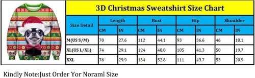 Vista 6 de ALBIZIA sudadera unisex con cuello redondo y estampado de animales, suéter feo de Navidad
