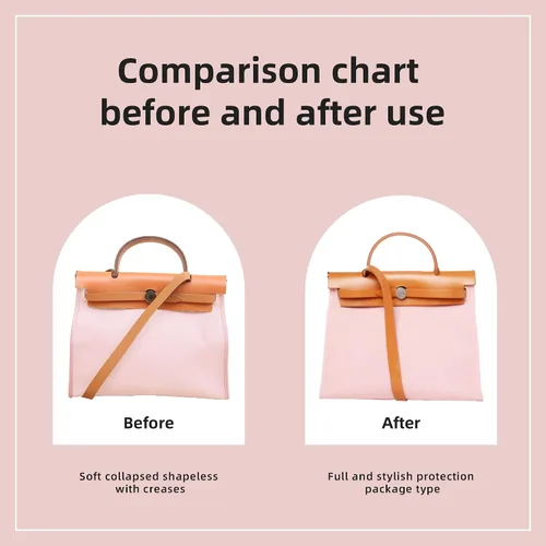 Vista 4 de DGAZ Organizador de bolso de seda para bolsas de Hermes Herbag 313950, organizador de bolsos y bolsas de lujo, inserto de bolsa Simplicity