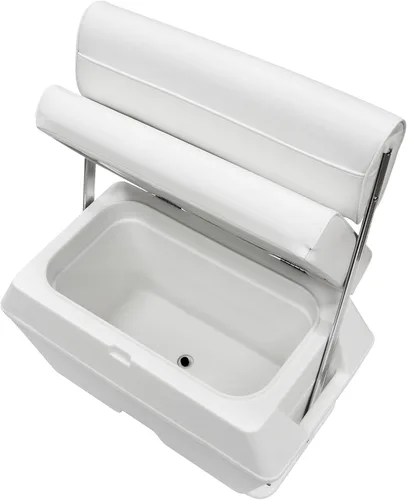 Vista 3 de Wise 8WD159-784 Hielera con asiento y respaldar plegable, 47 L, Cuddy Blanco Brillante