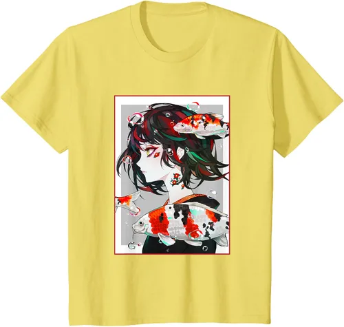Vista 51 de Camiseta de anime anime japonés estético Otaku Negro