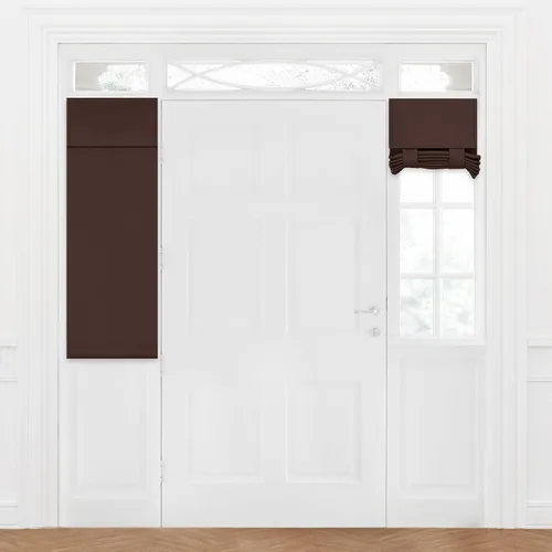 Vista 48 de Deconovo Cortinas opacas para puerta, bolsillo para cortinero y cortinas de bloqueo con aislamiento térmico para dormitorio, 137.16 x 189.2 cm, azul