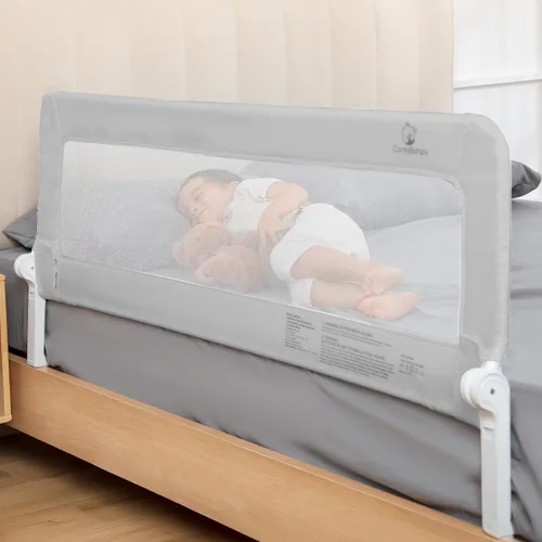 Vista 13 de ComfyBumpy Paquete de 1 riel de cama para niños pequeños de 35.5" L x 19.5" A Rieles de cama para niños pequeños para cama individual, matrimonial