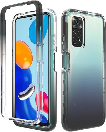 Vista 39 de Pzwoxukhov Funda para Xiaomi Poco M3 M2010J19CG M2010J19CI Caso, alta transparencia, color degradado, funda de absorción de impactos anticaída