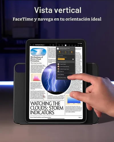 Vista 5 de ESR Funda para iPad Air de 11 pulgadas, iPad Air 5ª/4ª generación de 10.9 Negro
