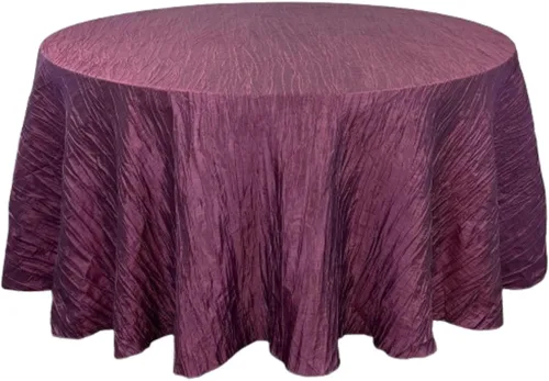Vista 42 de YOUR CHAIR COVERS - Mantel redondo de 90 pulgadas con arrugas color rubor de tafetán – Elegante mantel brillante para bodas, fiestas y eventos