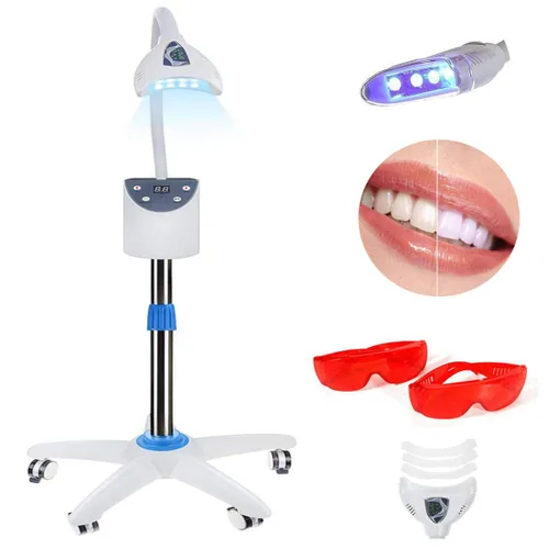 Vista 2 de BONEW Dientes móviles del piso que blanquean la lámpara que blanquea la lámpara con la lámpara azul de 4PCS MD-666