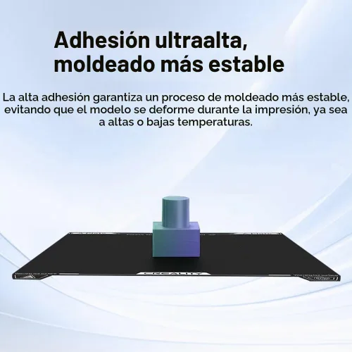 Vista 4 de Creality K1 SE Placa de construcción de resina epoxi, cama Ender 3 V3 SE de 235 x 235 mm, placa de cama de acero de resorte texturizado